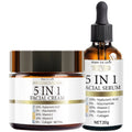 5-in-1 Facial Skincare Set Brightening Serum and Hydration Cream