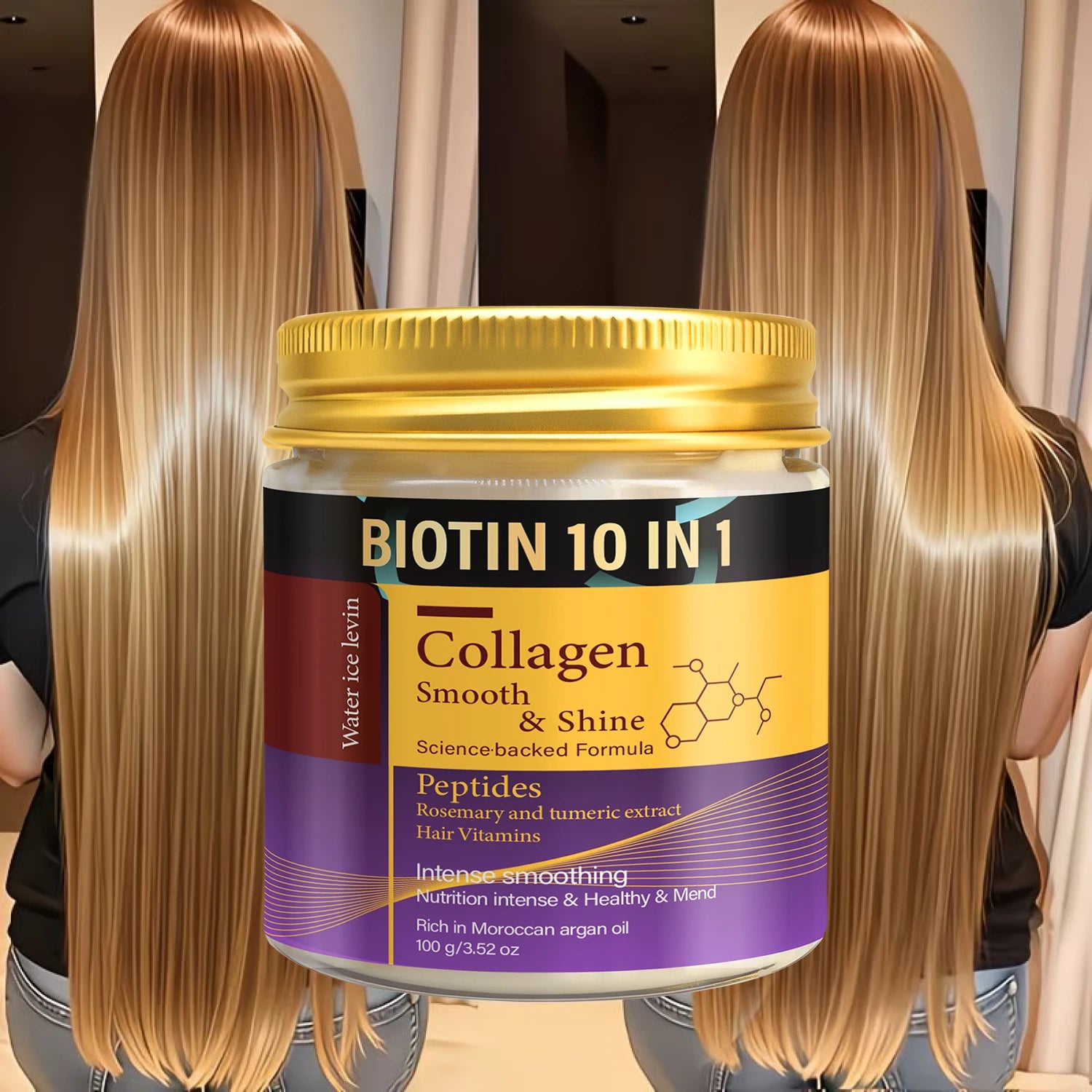 Biotin Collagen Keratin Argan Oil Hair Mask Nourishing Repair 100g