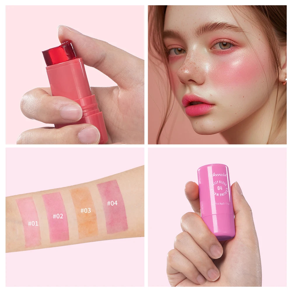 Cooling Water Jelly Blush Stick for Cheeks and Lips - 5