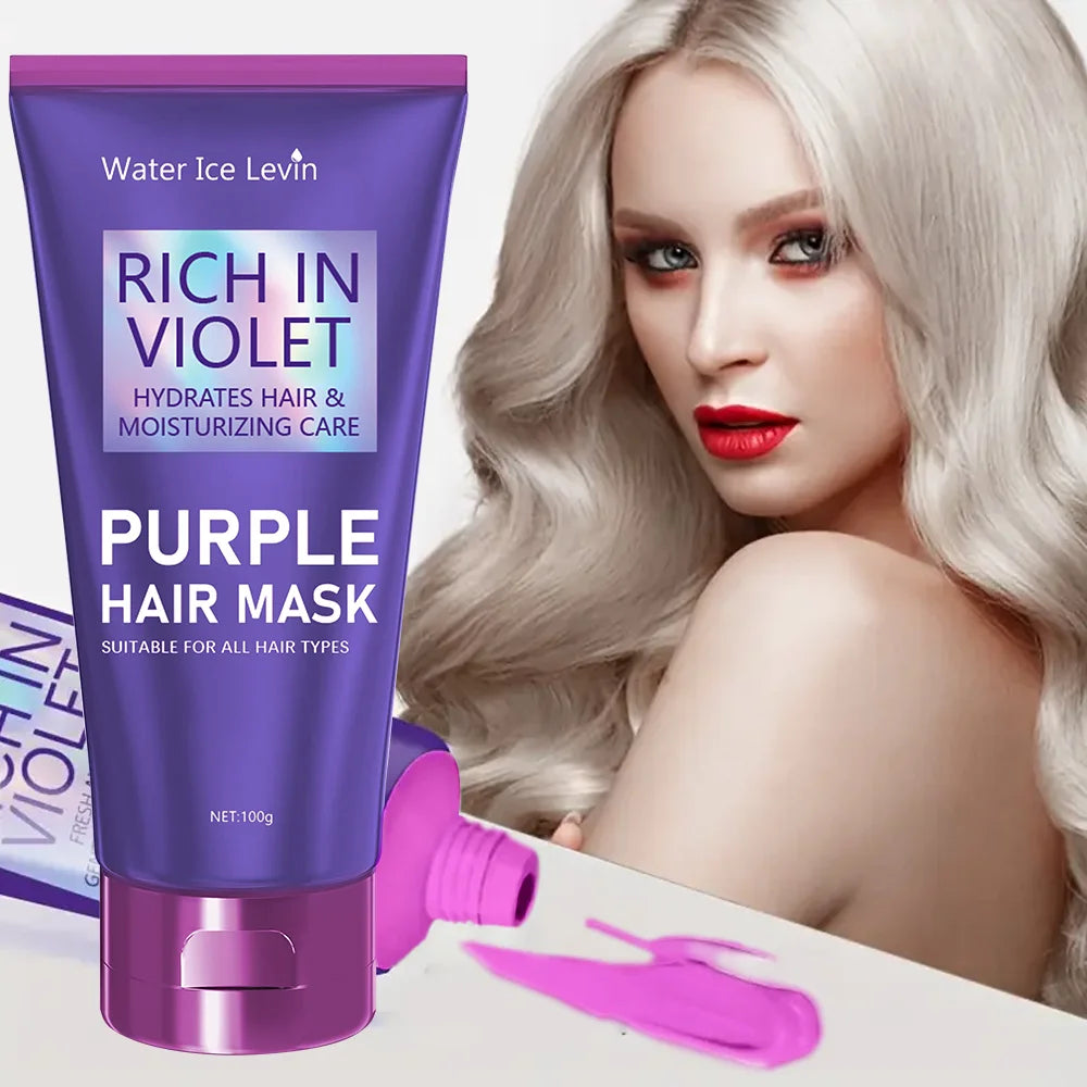 Purple Hair Mask Keratin Deep Conditioning Treatment for Damaged Hair