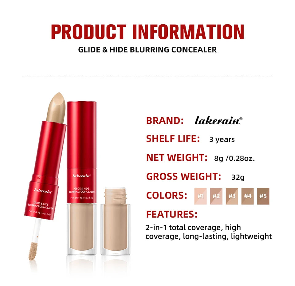 2-in-1 Blurring Concealer and Stick for Flawless Coverage