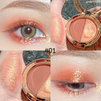 Minsheze Dual Color Eyeshadow Palette Waterproof Glitter Makeup