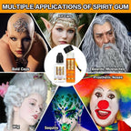 Spirit Gum Adhesive Remover and Lace Wig Glue Set for SFX and Cosplay