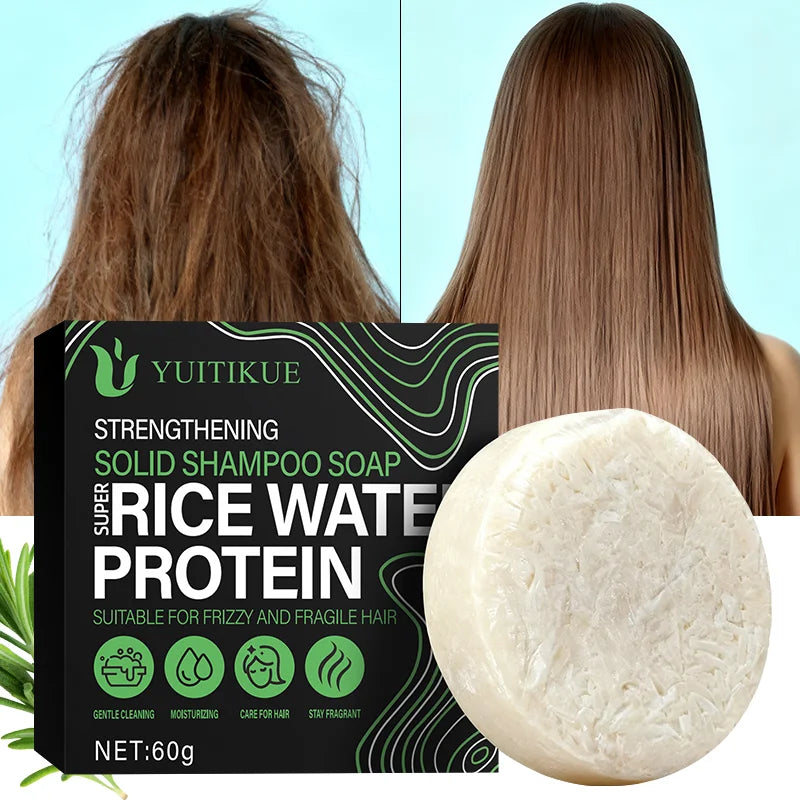 Rice Protein Shampoo Bar for Frizzy and Fragile Hair 60g