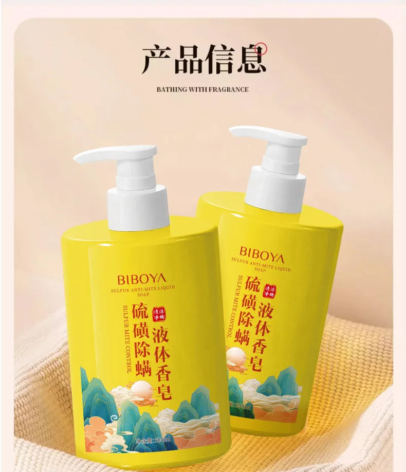 Sulfur Mite Removal Body Wash 500ml Liquid Soap Deep Cleansing - 9