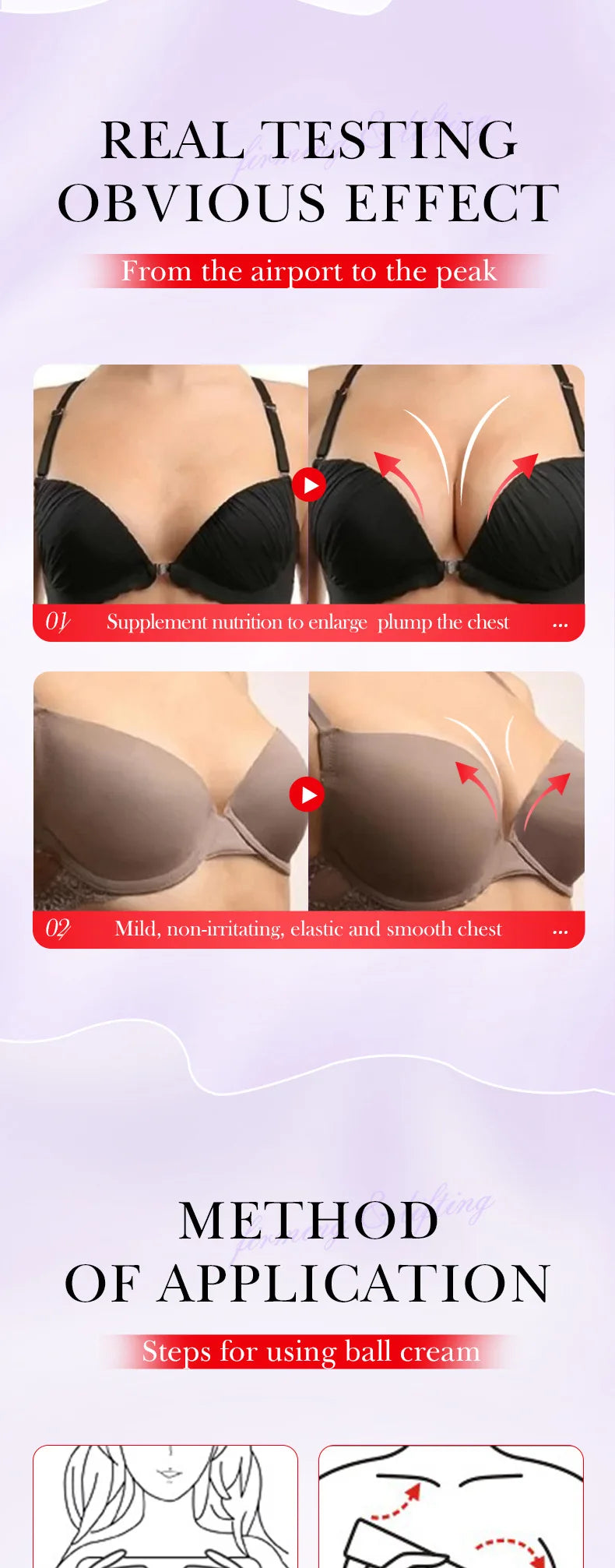 Sadoer Breast Enhancement Care Set Firming Cream and Essential Oil