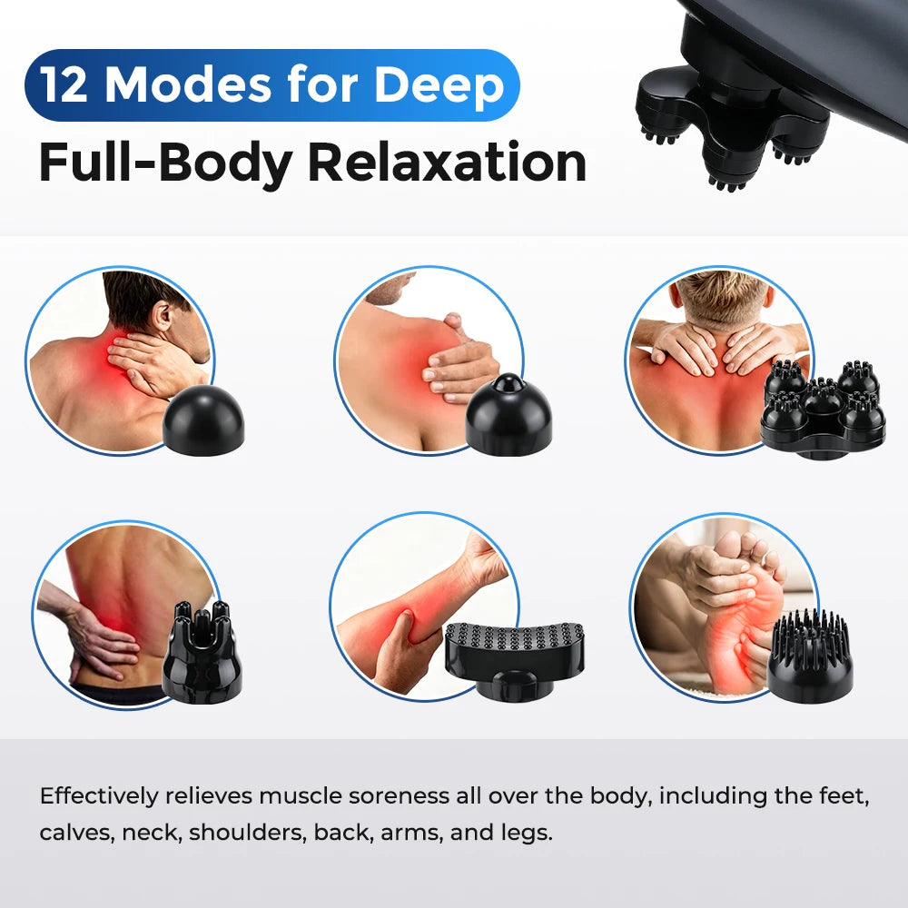 Handheld Electric Percussion Massager for Full Body Pain Relief