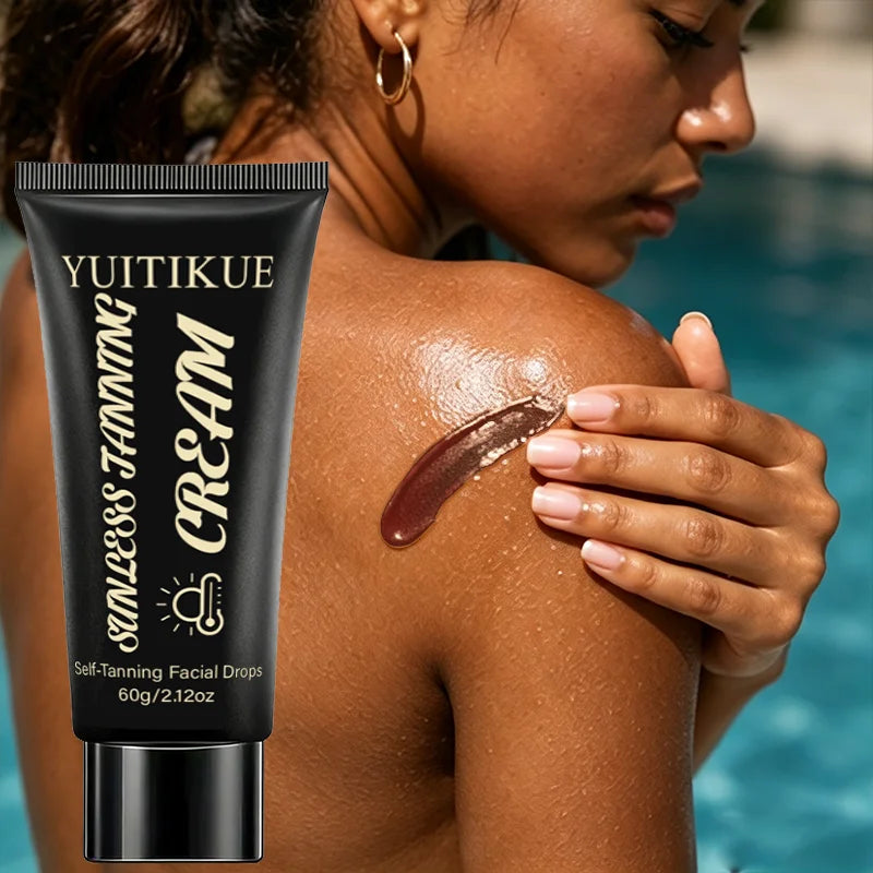 YUITIKUE Sunless Tanning Cream Face and Body Natural Bronzer - 8