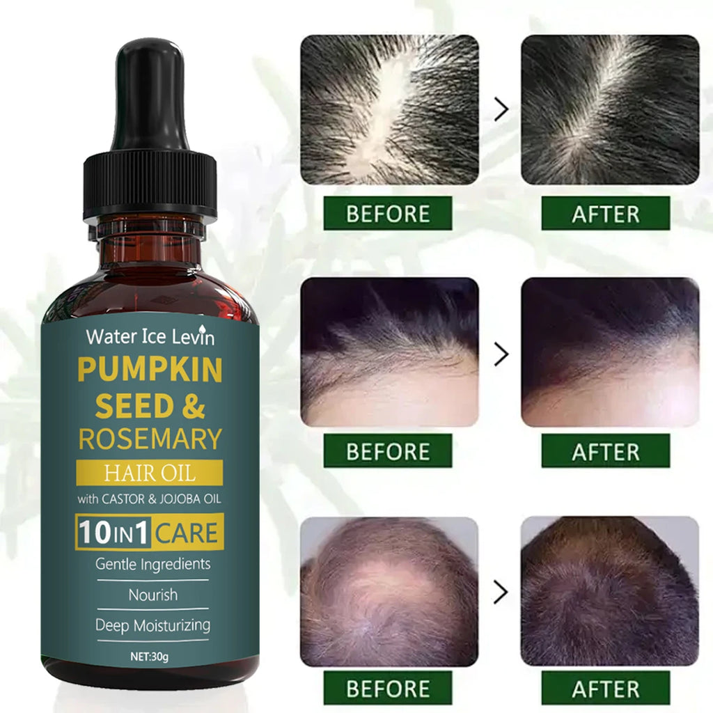 Pumpkin Seed & Rosemary Hair Oil - 10-in-1 Nourishing Scalp Treatment