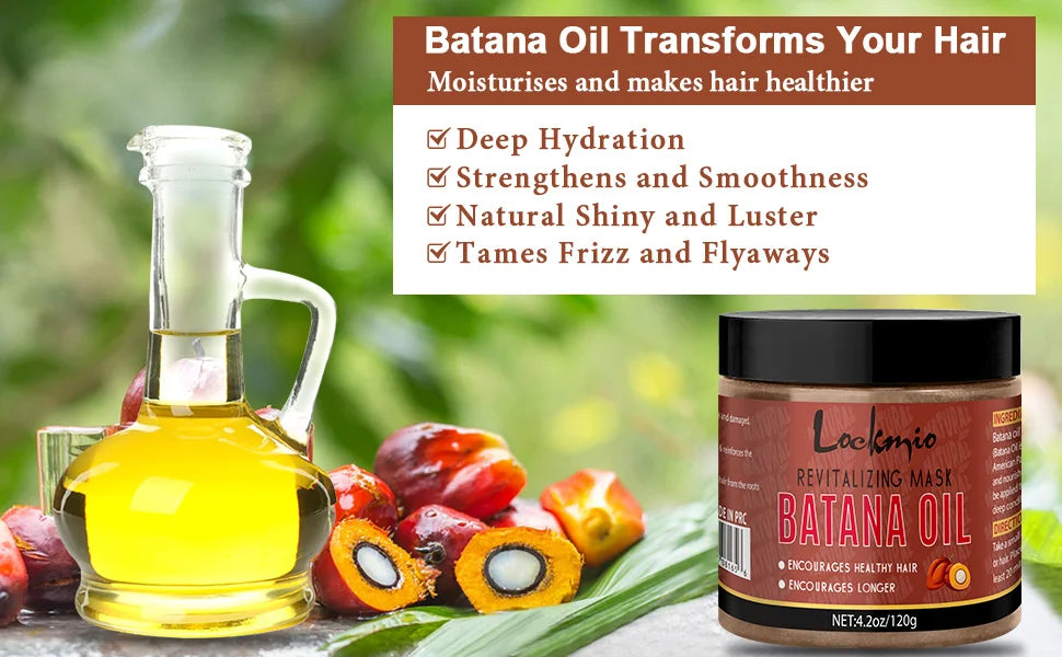 Lockmio Chebe and Batana Oil Hair Care Set for Healthy Nourished Hair