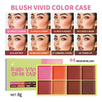 8-Color Cream Blush and Contour Palette