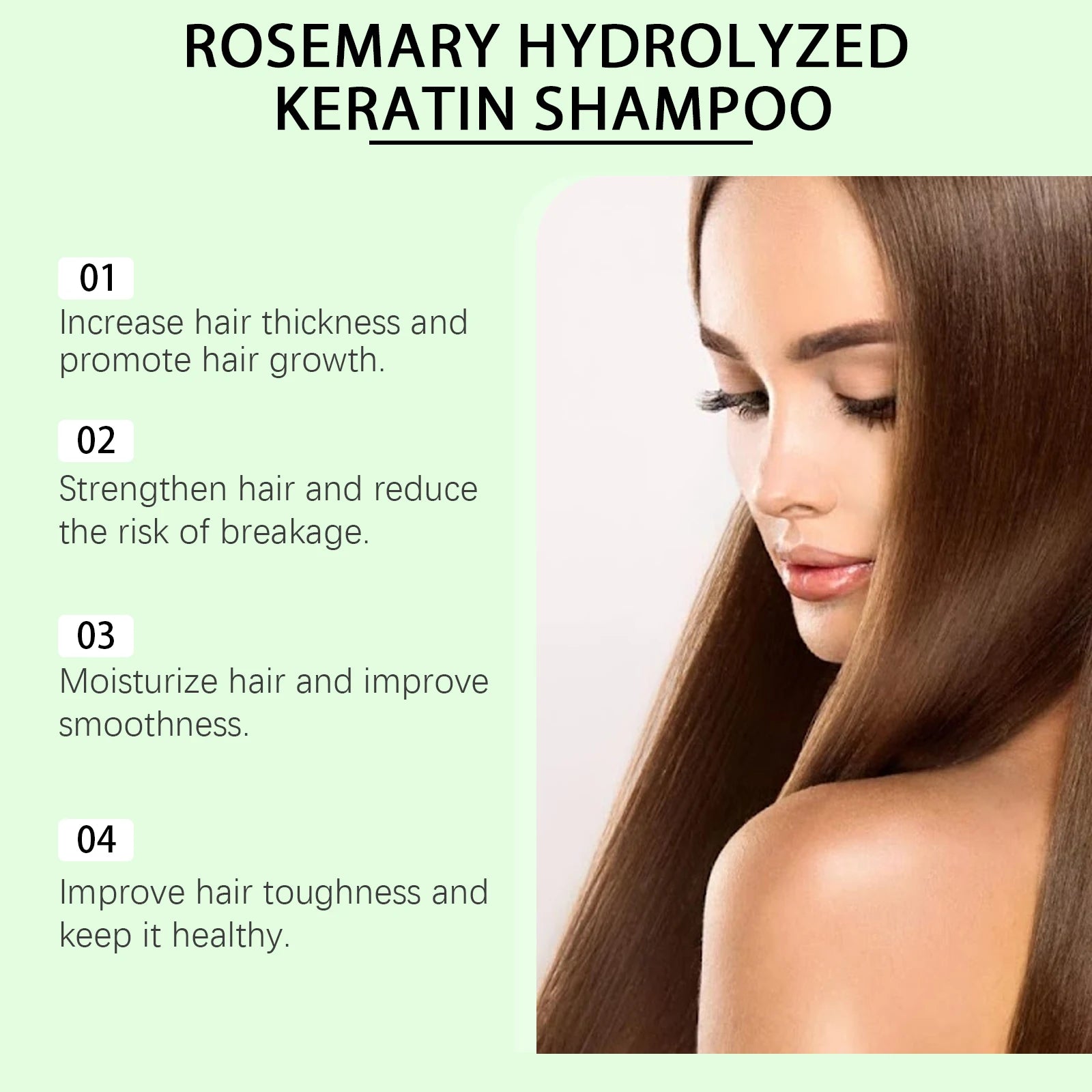 Rosemary Hydrolyzed Keratin Thickening and Moisturizing Hair Shampoo