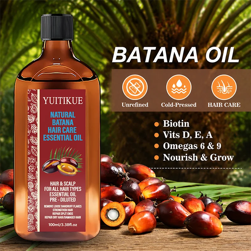 Natural Batana Hair Essential Oil 100ml Cold Pressed Scalp Treatment - 5