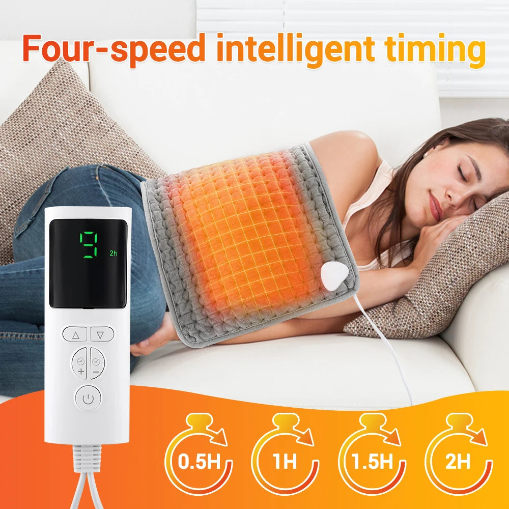 Electric Heating Pad with Waist Belt for Pain Relief and Warmth