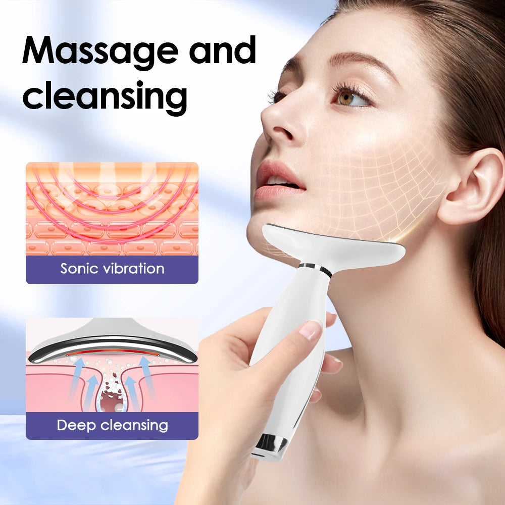 LED Facial and Neck Skin Tightening Massage Device