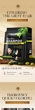 Argan Oil Hair Color Shampoo 4 in 1 Plant Extract Unisex Coloring