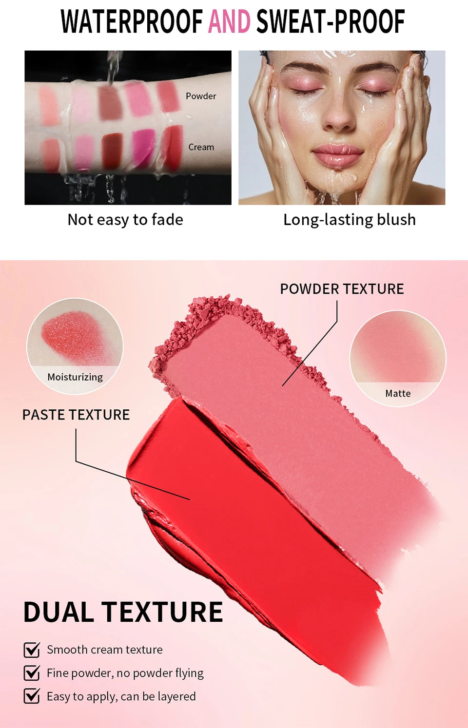 2-in-1 Cream and Powder Blush Palette