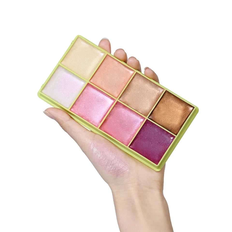 8-Color Cream Highlighter and Contouring Palette