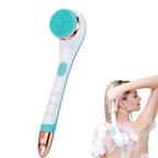 Electric Silicone Bath Brush Long Handle Body Scrubber Massage Tool