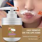 Facial Hair Removal Cream Gentle Coconut Oil Depilatory for Smooth Skin
