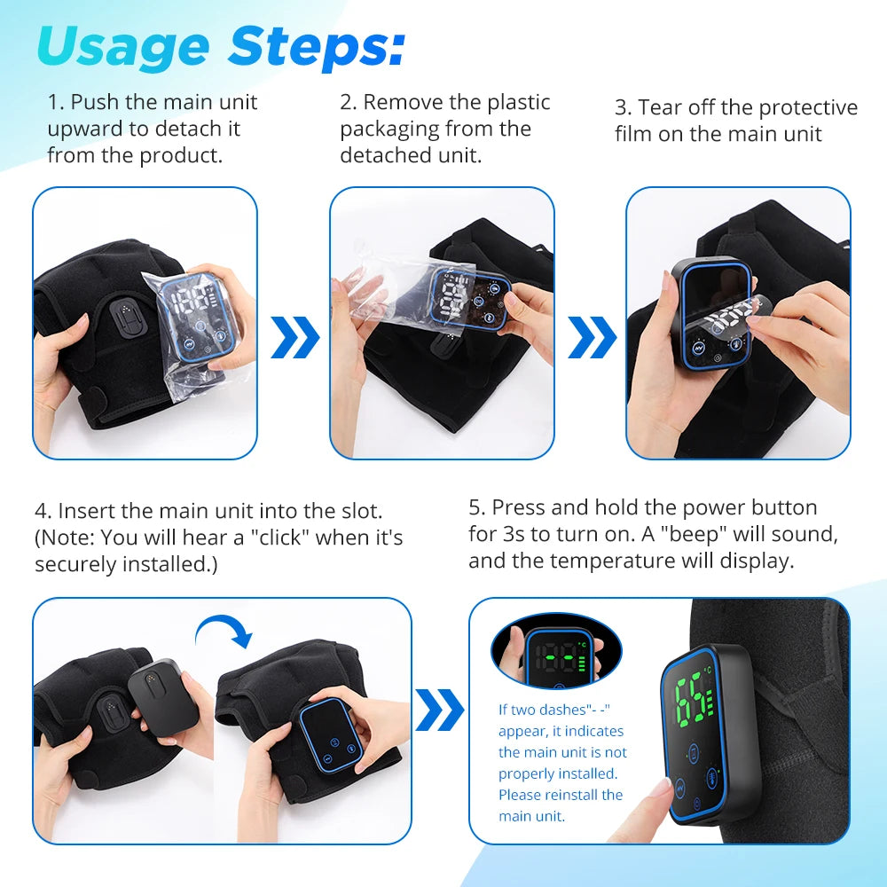 Wireless App-Controlled Heated Shoulder Massager for Muscle Relief