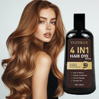 4 in 1 Brown Hair Dye Shampoo 100ml Color Treatment