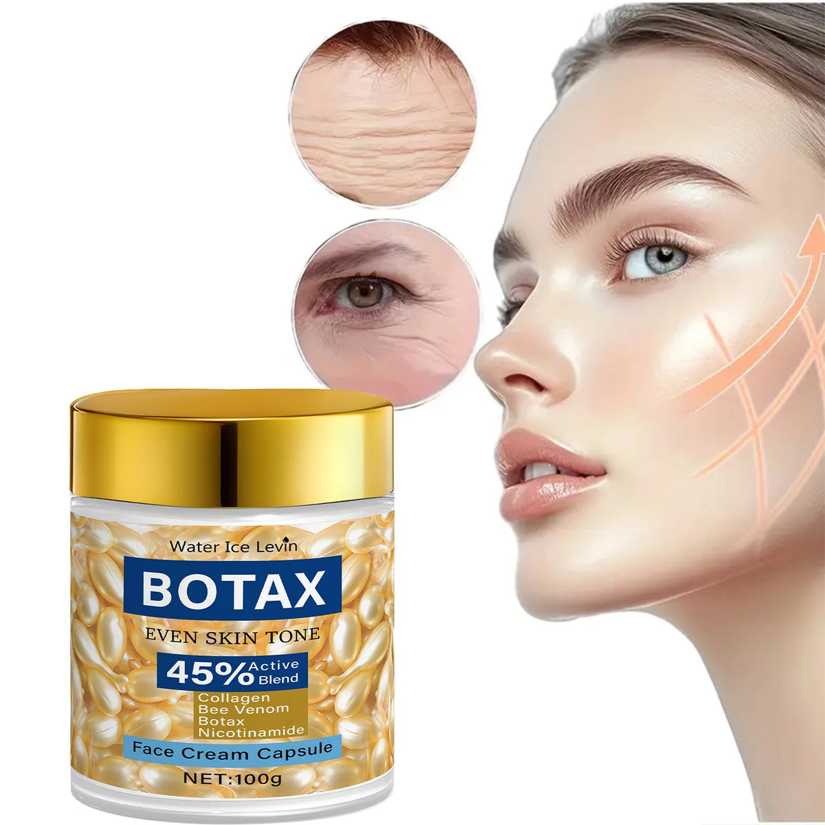 Water Ice Levin BOTAX Collagen Face Capsules Niacinamide Skin Cream