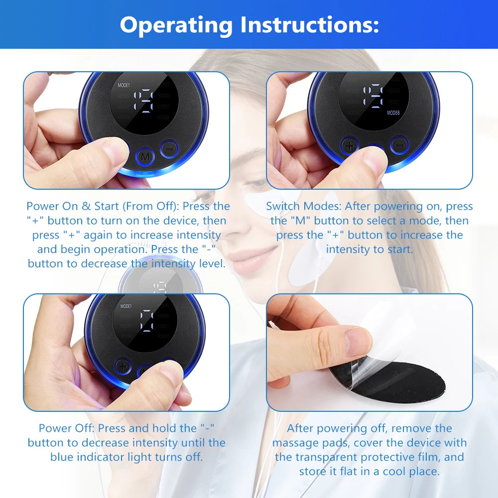 Electric Face and Eye Massager with 8 Modes - 12