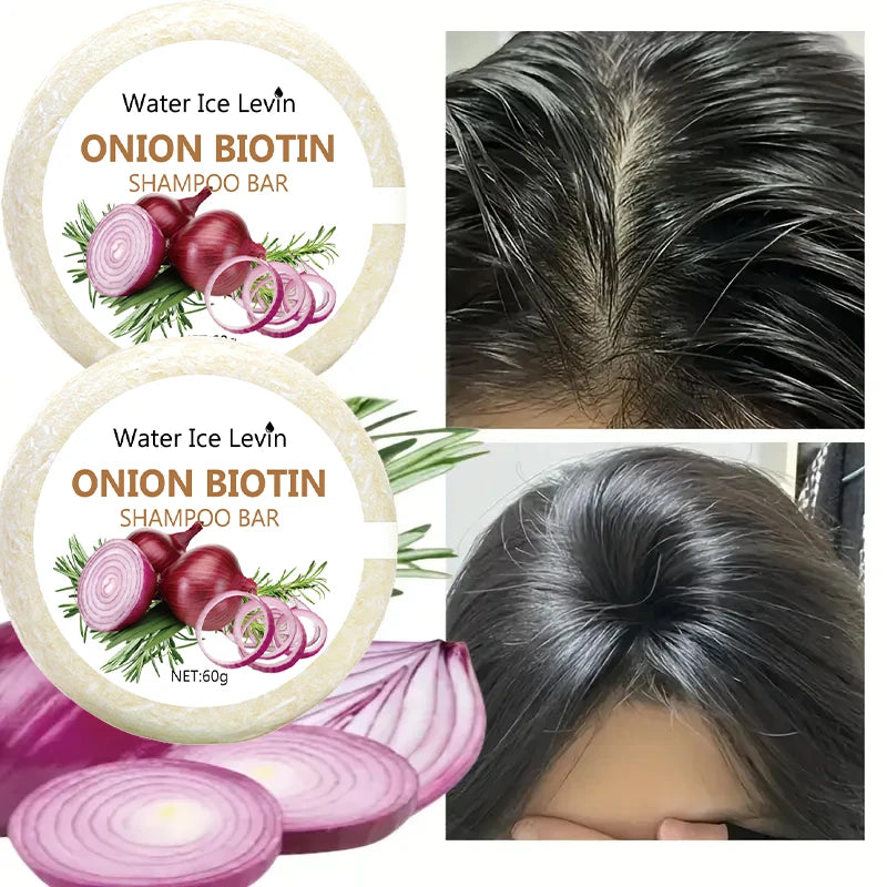 Onion and Biotin Shampoo Bar 60g for All Hair Types