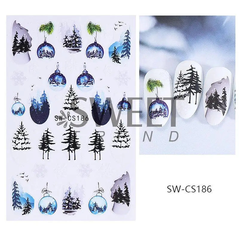 3D Christmas Cartoon Nail Art Stickers - 42
