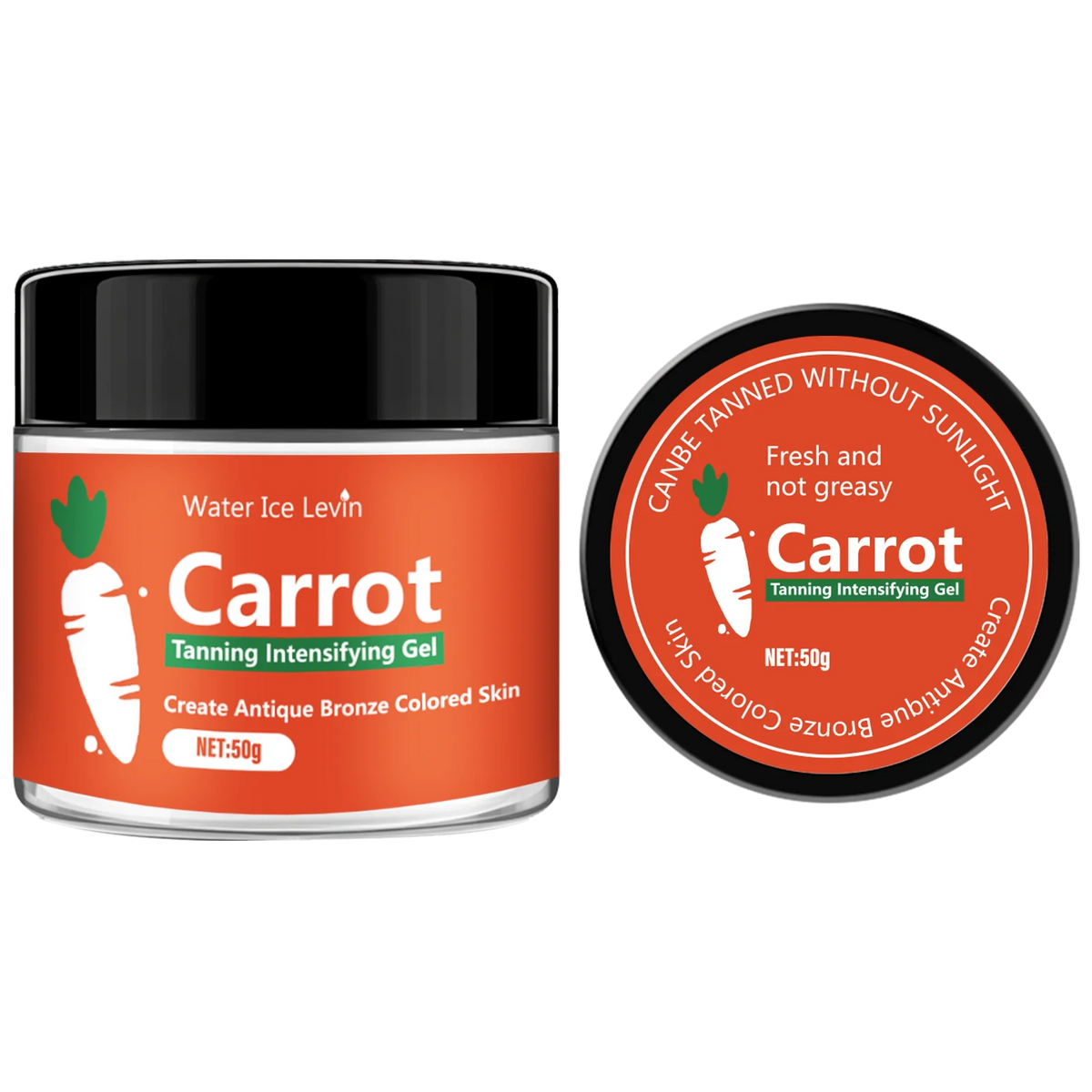Carrot Tanning Gel Self Tanner and Bronzer for Natural Sunless Glow