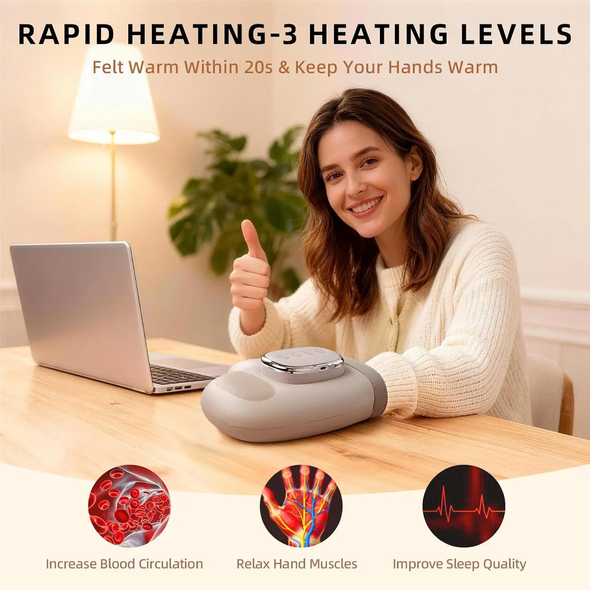 Electric Heated Hand and Wrist Compression Massager