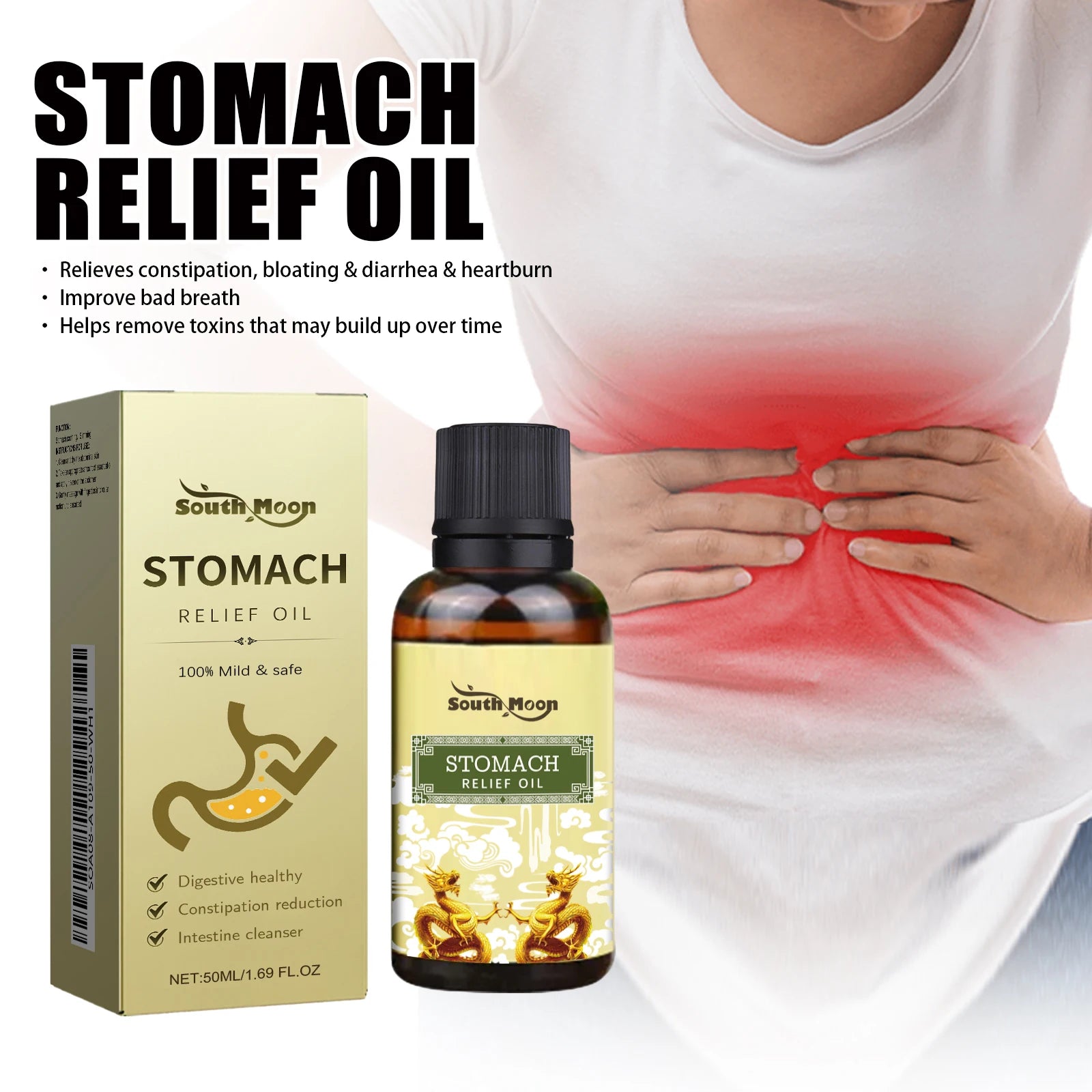 Herbal Abdominal Massage Oil for Natural Stomach Relief - 8