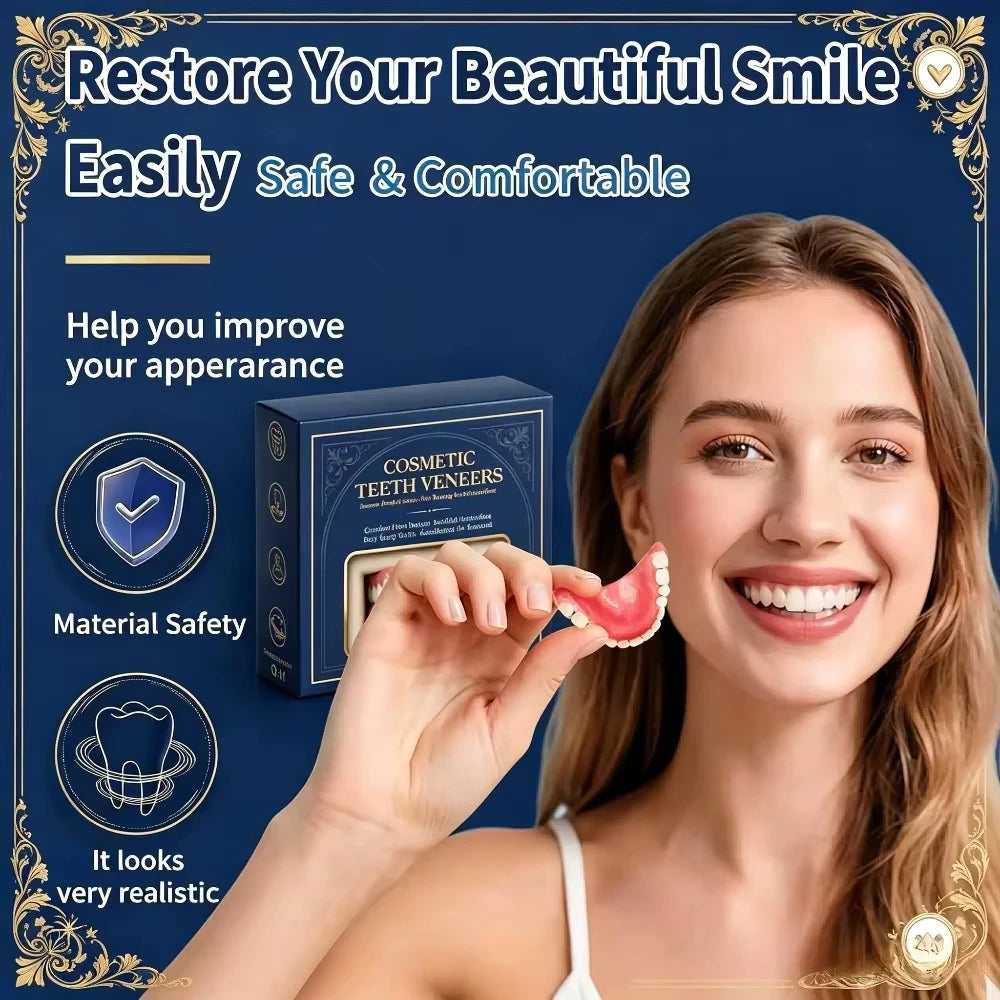 Full Mouth Cosmetic Denture Set with Storage Case - 5