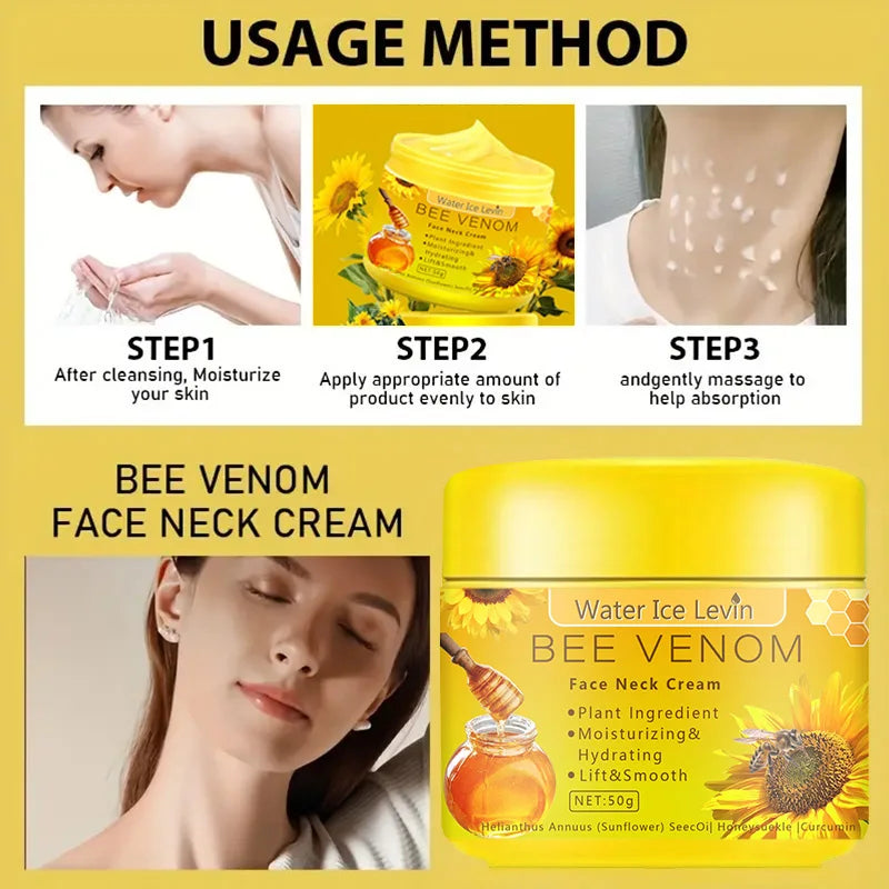 Bee Venom Face and Neck Cream Moisturizing Anti Aging Firming Treatment