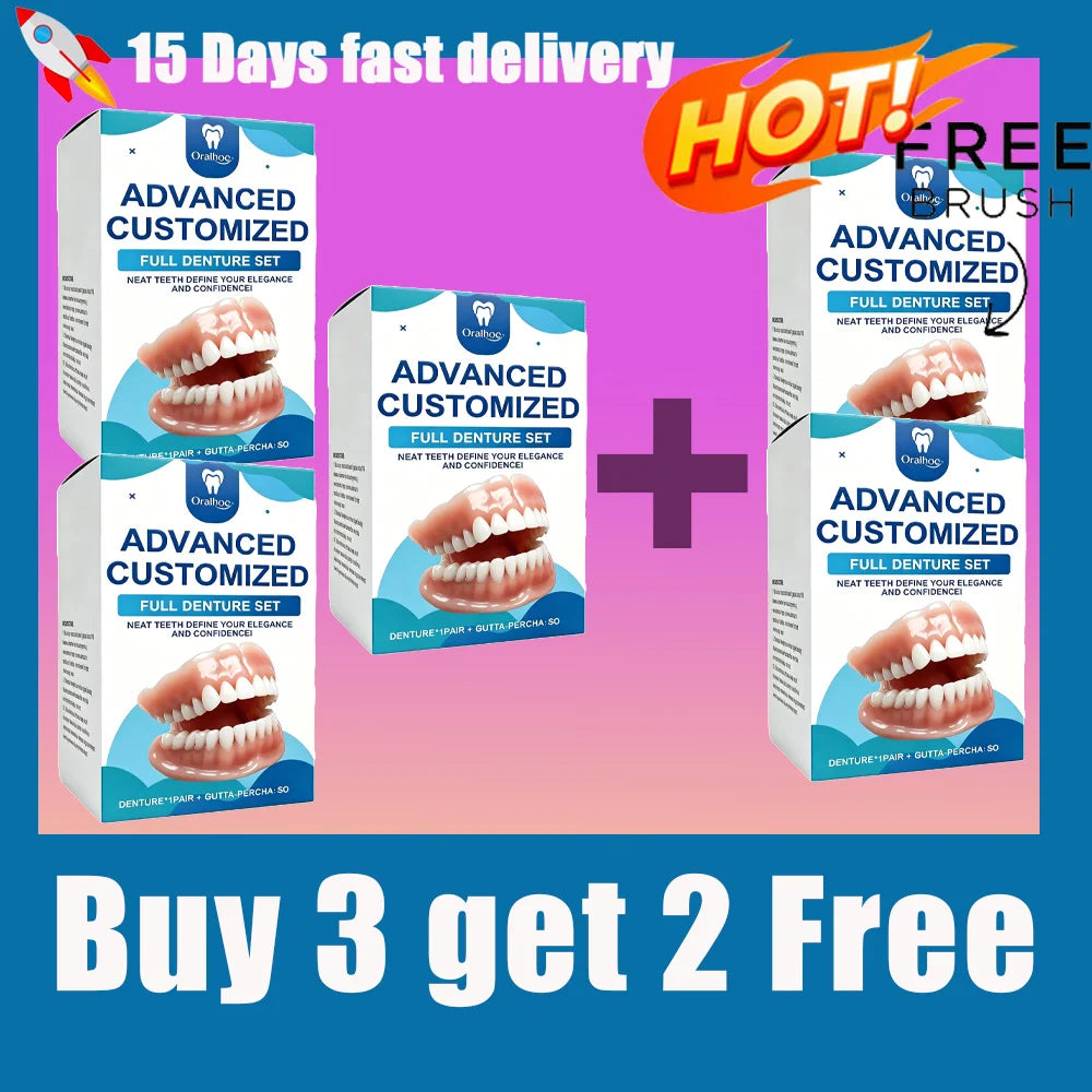 Realistic Temporary Denture Set for Comfortable Smile - 13