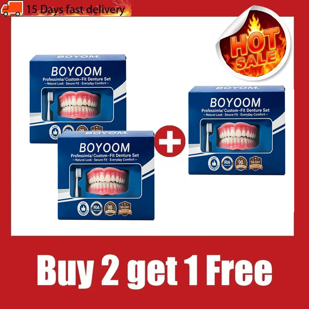 Comfort Silicone Simulation Denture Set for Natural Smile - 8