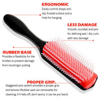 9-Row Detangling Hair Brush Curl Defining Styling Comb