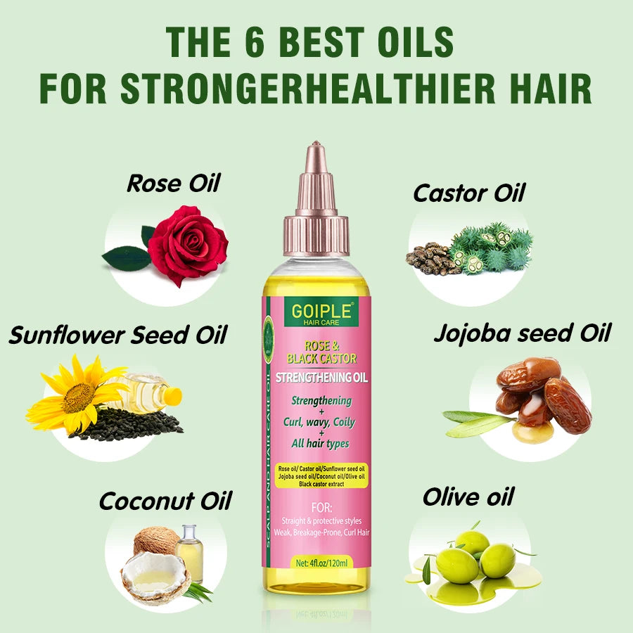 Rose and Black Castor Oil Hair Strengthening and Repair Treatment