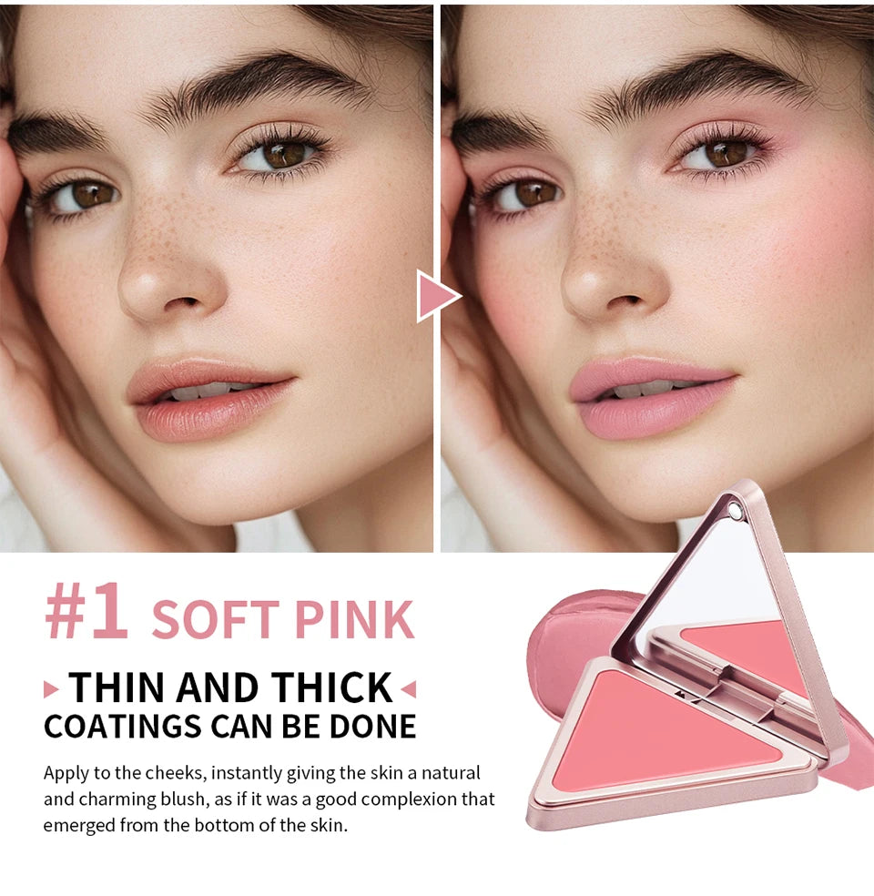 Long-Lasting Matte Satin Cream Blush for Natural Cheek Color
