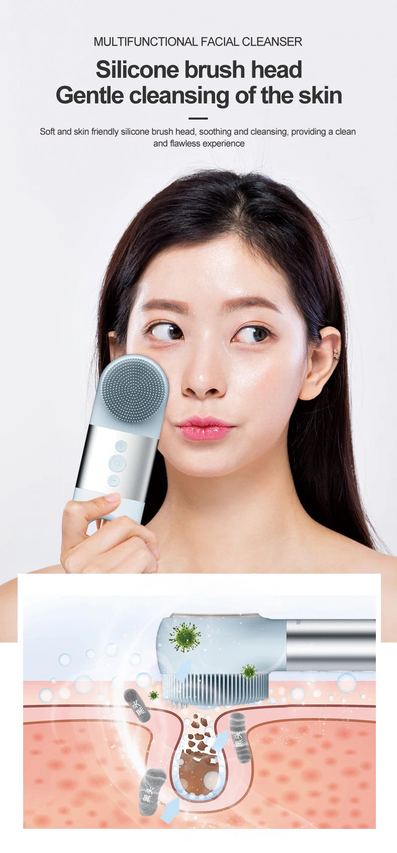 Hot and Cold Silicone Facial Cleansing Brush