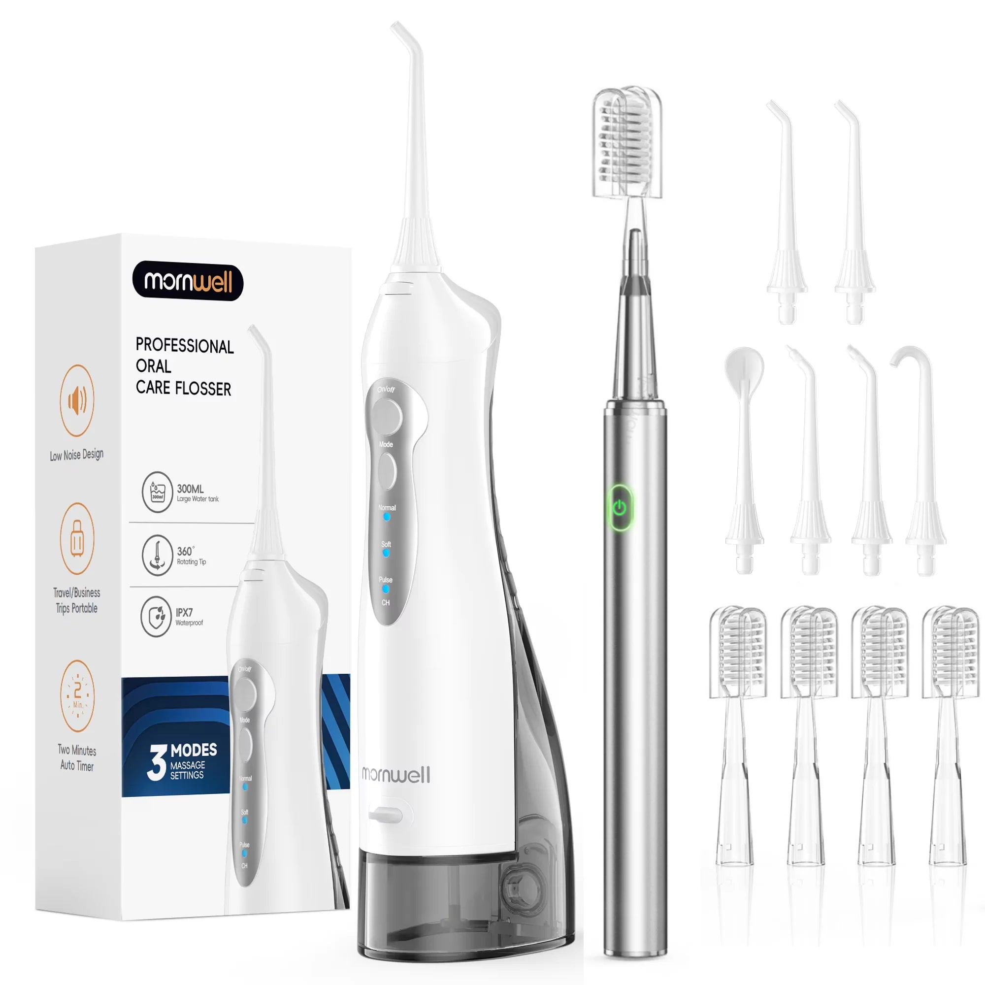 Electric Toothbrush and Portable Water Flosser Oral Care Set - 21