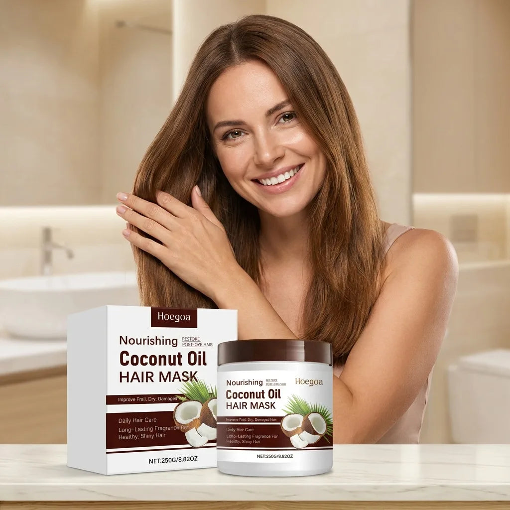 Coconut Oil Hair Mask for Deep Conditioning and Damaged Hair Repair 250g