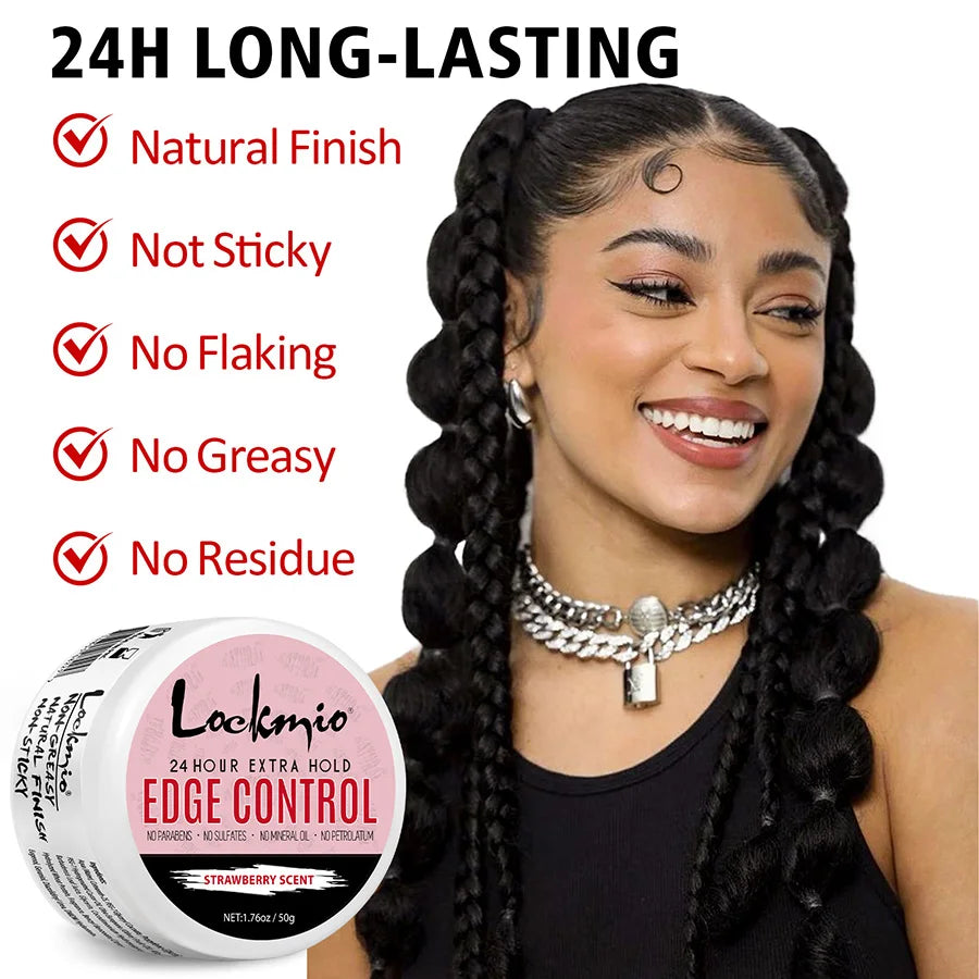 50g Edge Control Hair Styling Cream and Anti Frizz Wax - 4