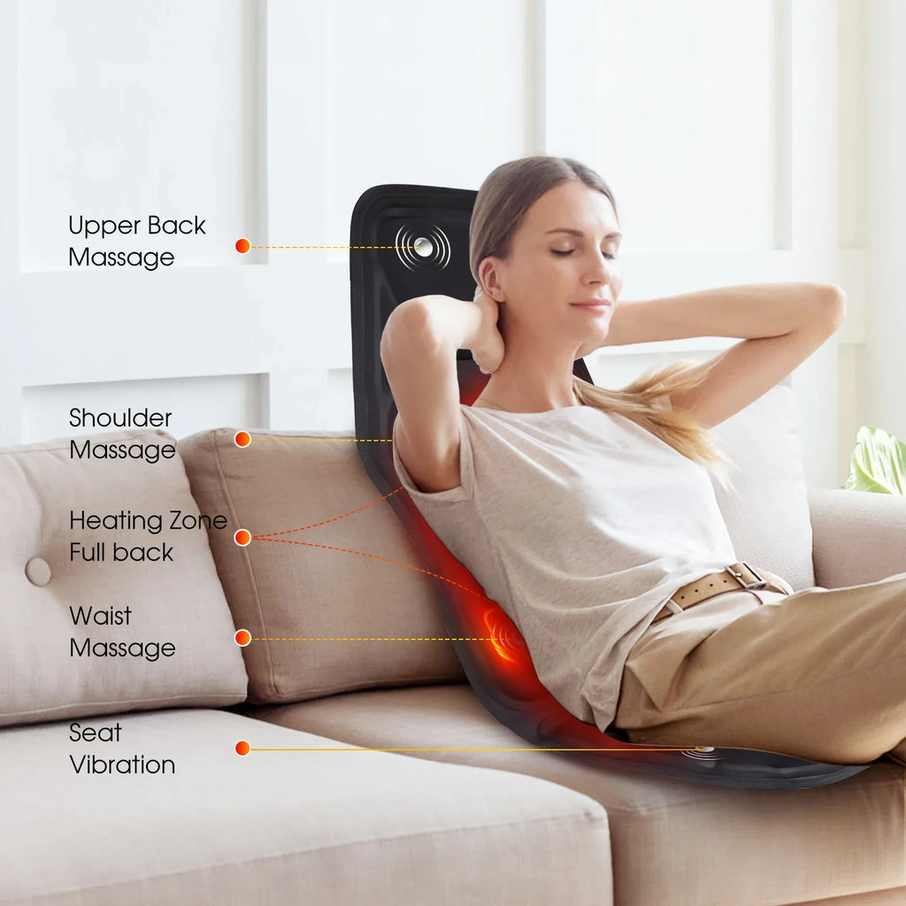 Full Body Vibrating Massage Chair Cushion with Heat