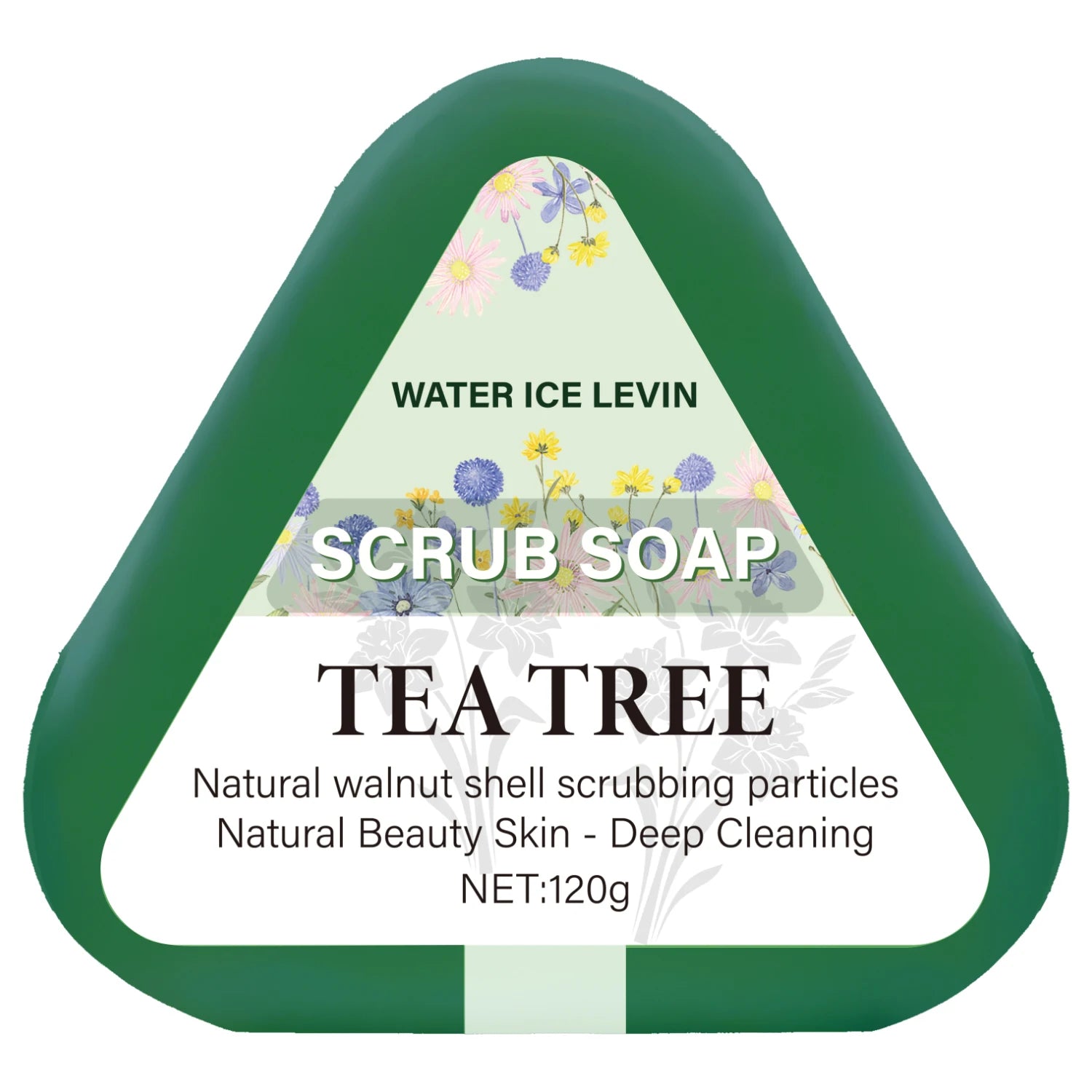 Tea Tree Walnut Shell Exfoliating Scrub Soap for Deep Skin Cleansing