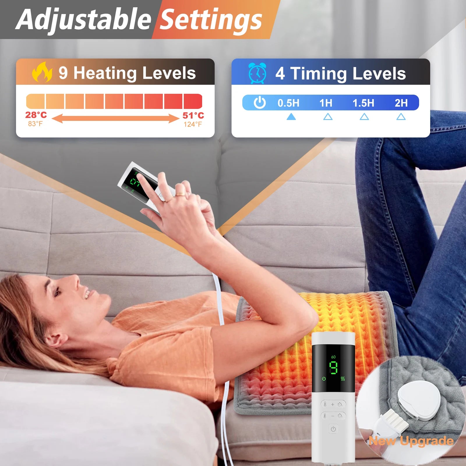 Electric Heating Pad for Body Pain Relief and Winter Warmth - 2