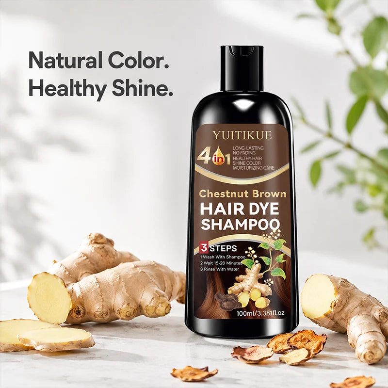 Chestnut Brown Ginger Hair Dye Shampoo 100ml - 13