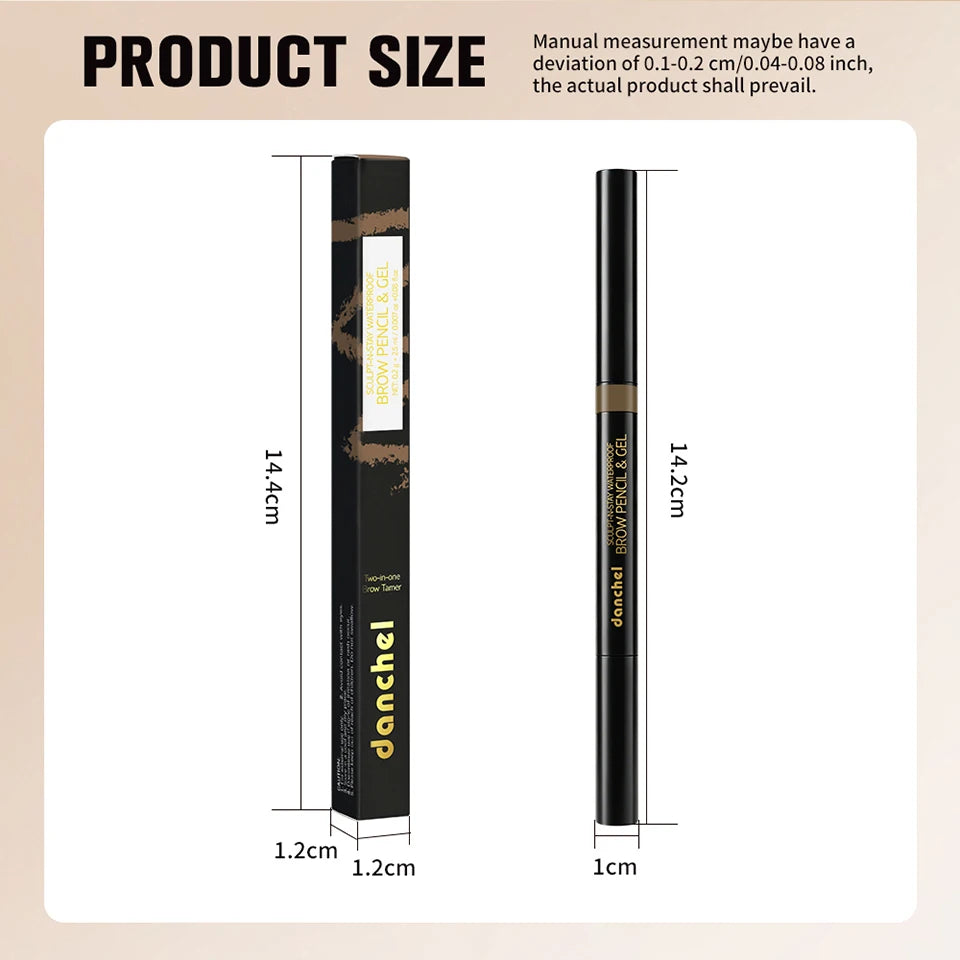 2-in-1 Waterproof Eyebrow Pencil and Sculpting Gel