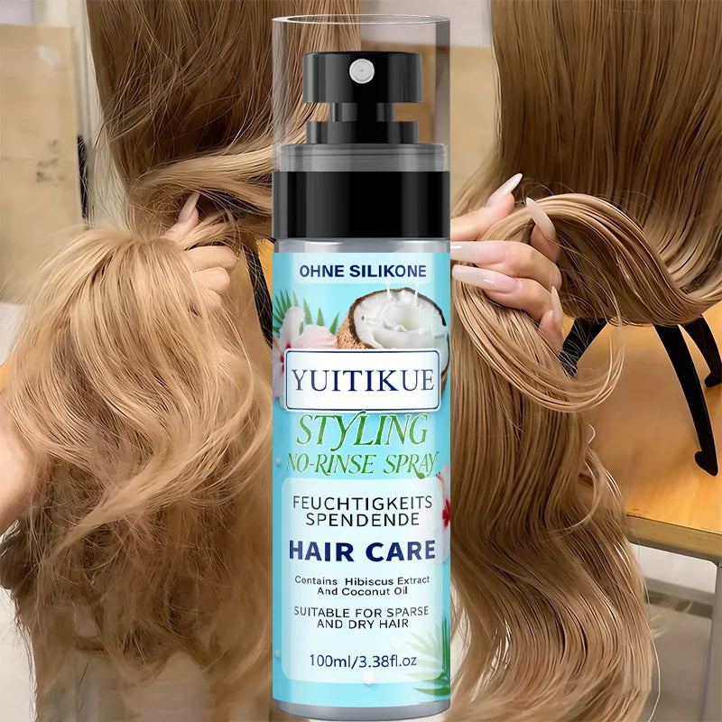 No-Rinse Hair Styling Spray with Coconut Oil and Hibiscus Extract 100ml - 1
